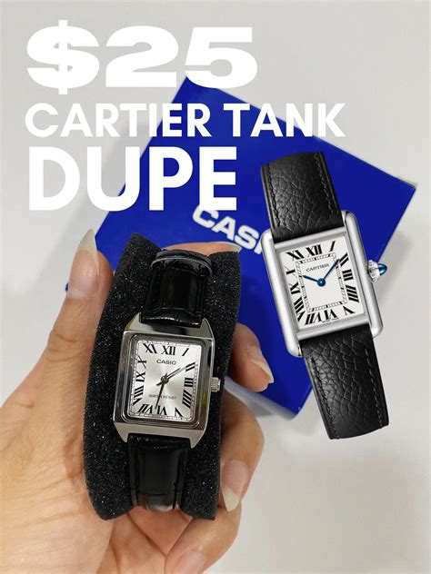 casio watch cartier tank dupe|cartier tank ladies watches.